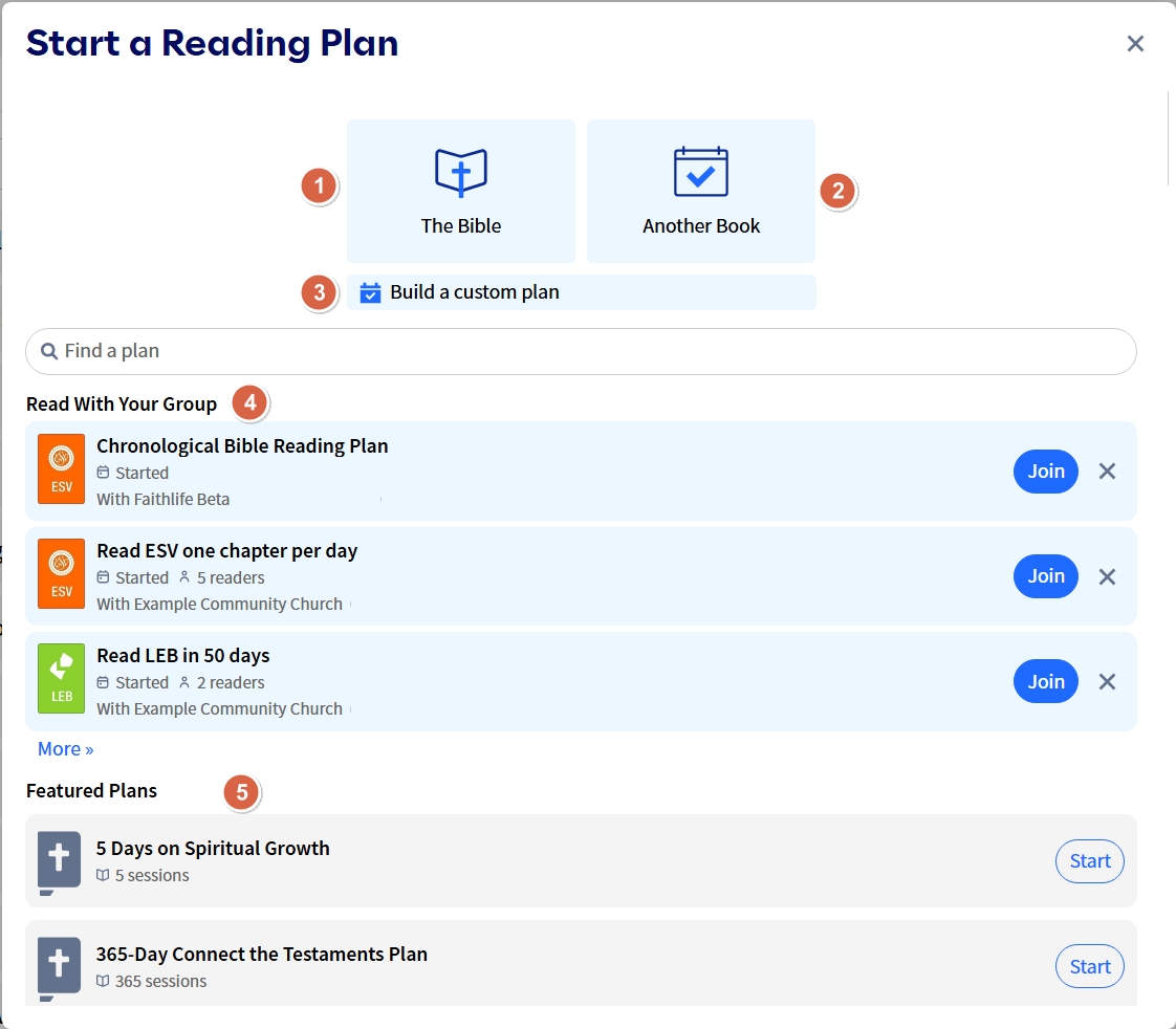 Add A Reading Plan To The Dashboard
