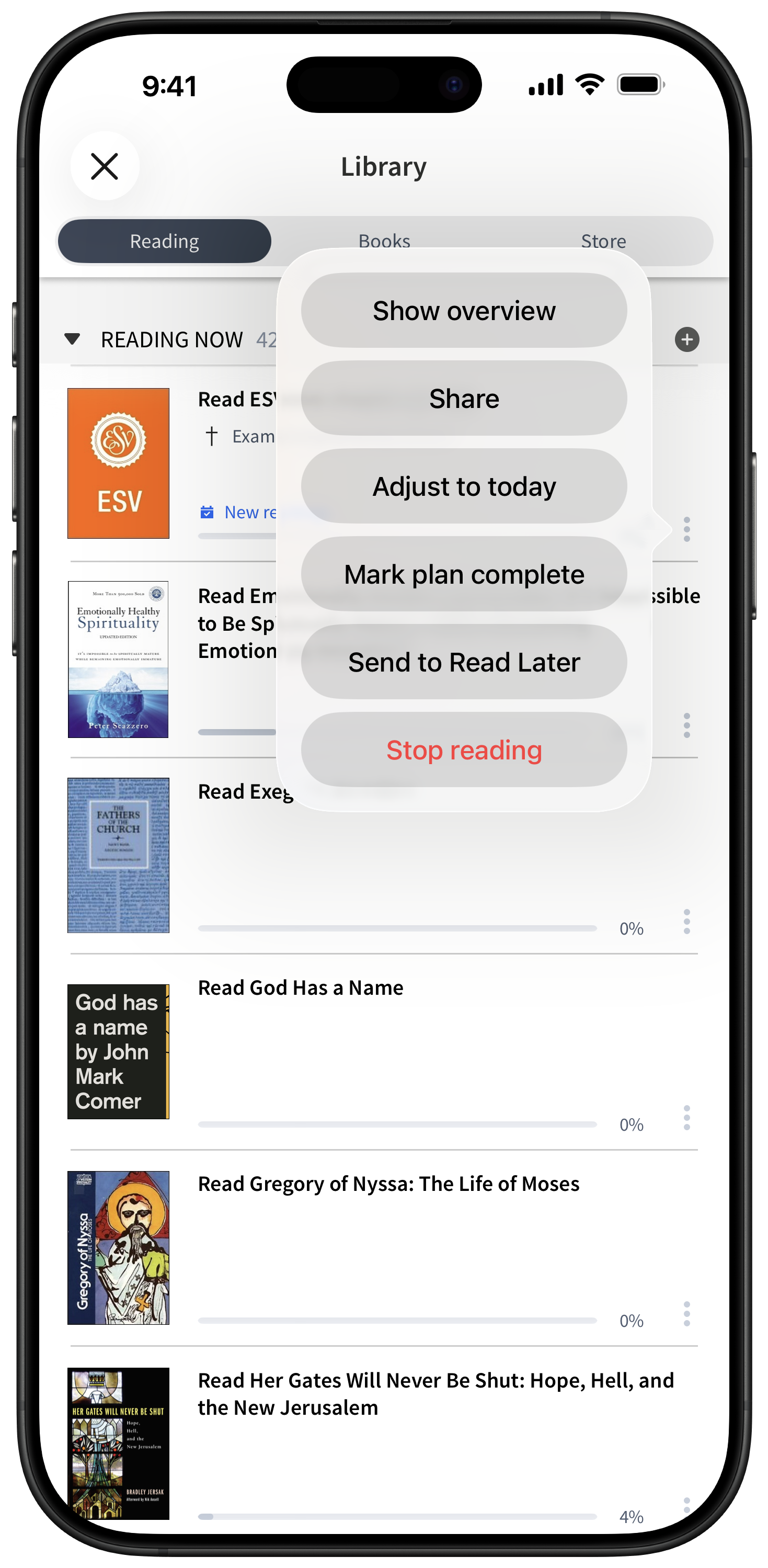 More Options - Reading Plans