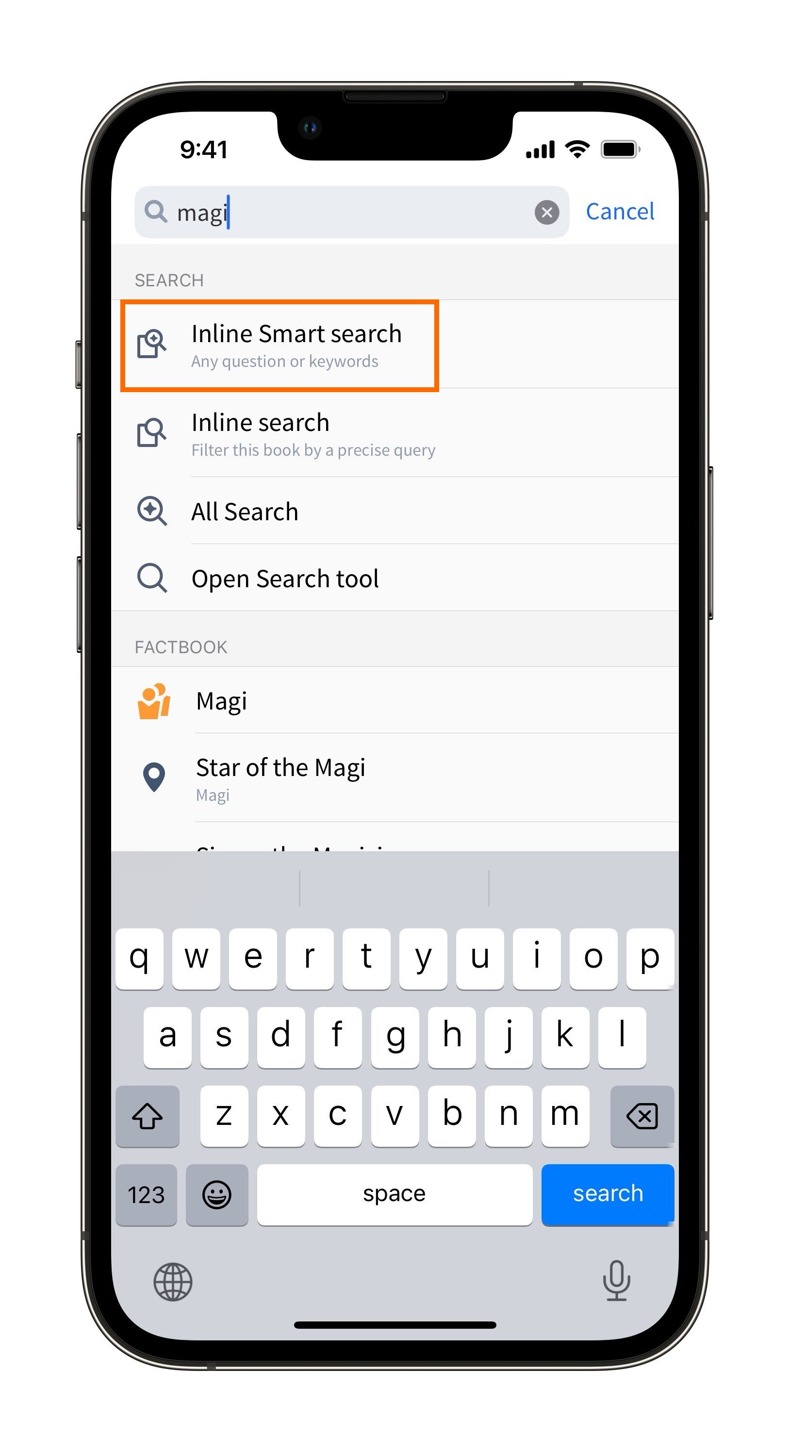 Inline Smart Search