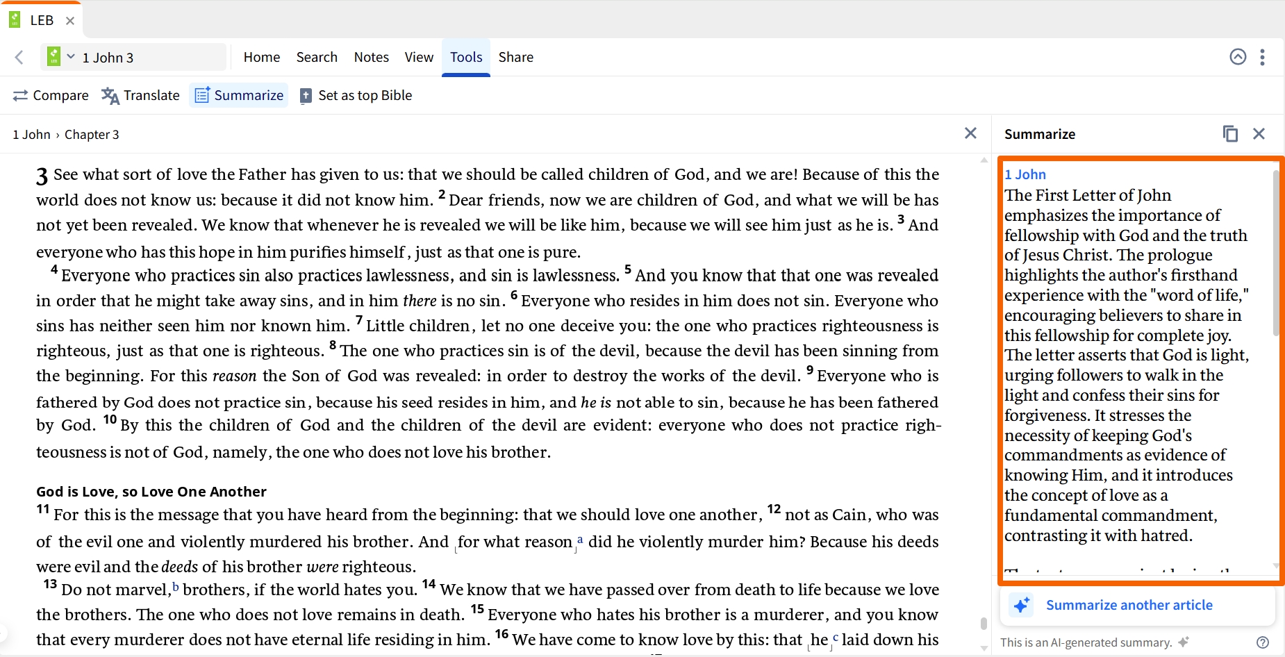 Summary Of Bible Book (Web App)