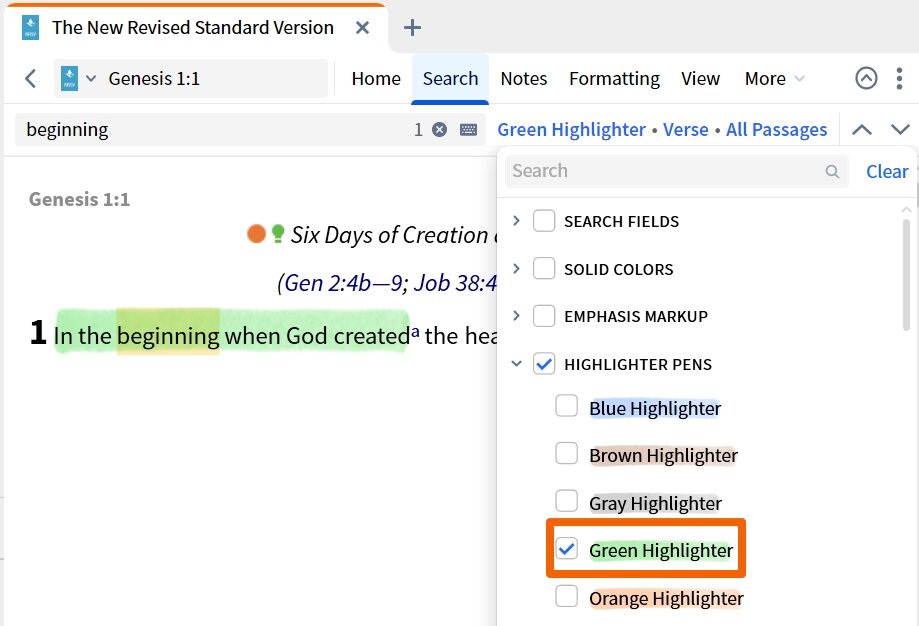 Inline Search - In Highlighter