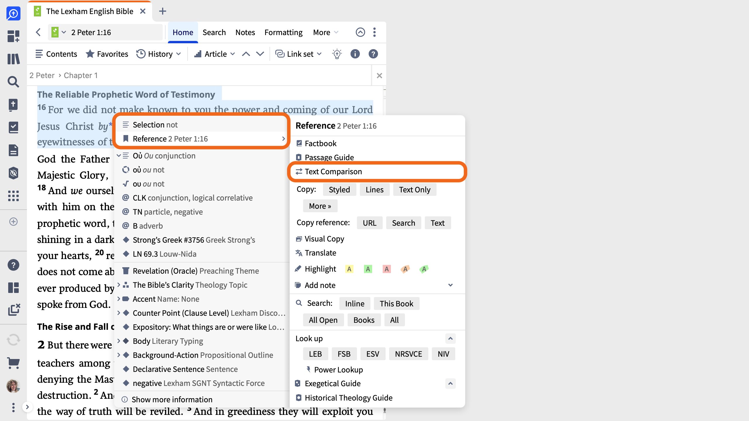 Right Click And Select Text Comparison From The Context Menu