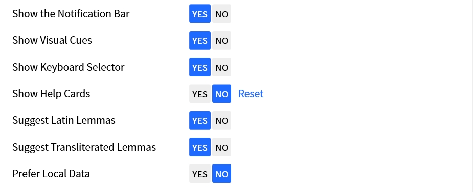 Program Settings - Notification Bar To Prefer Local Data