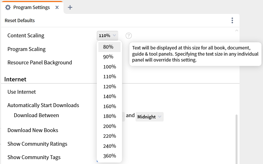 Specify Content Scaling