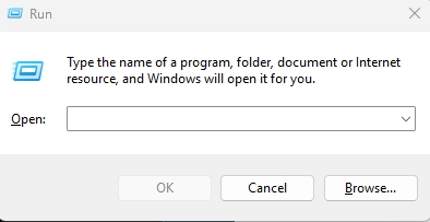 Windows Run Box