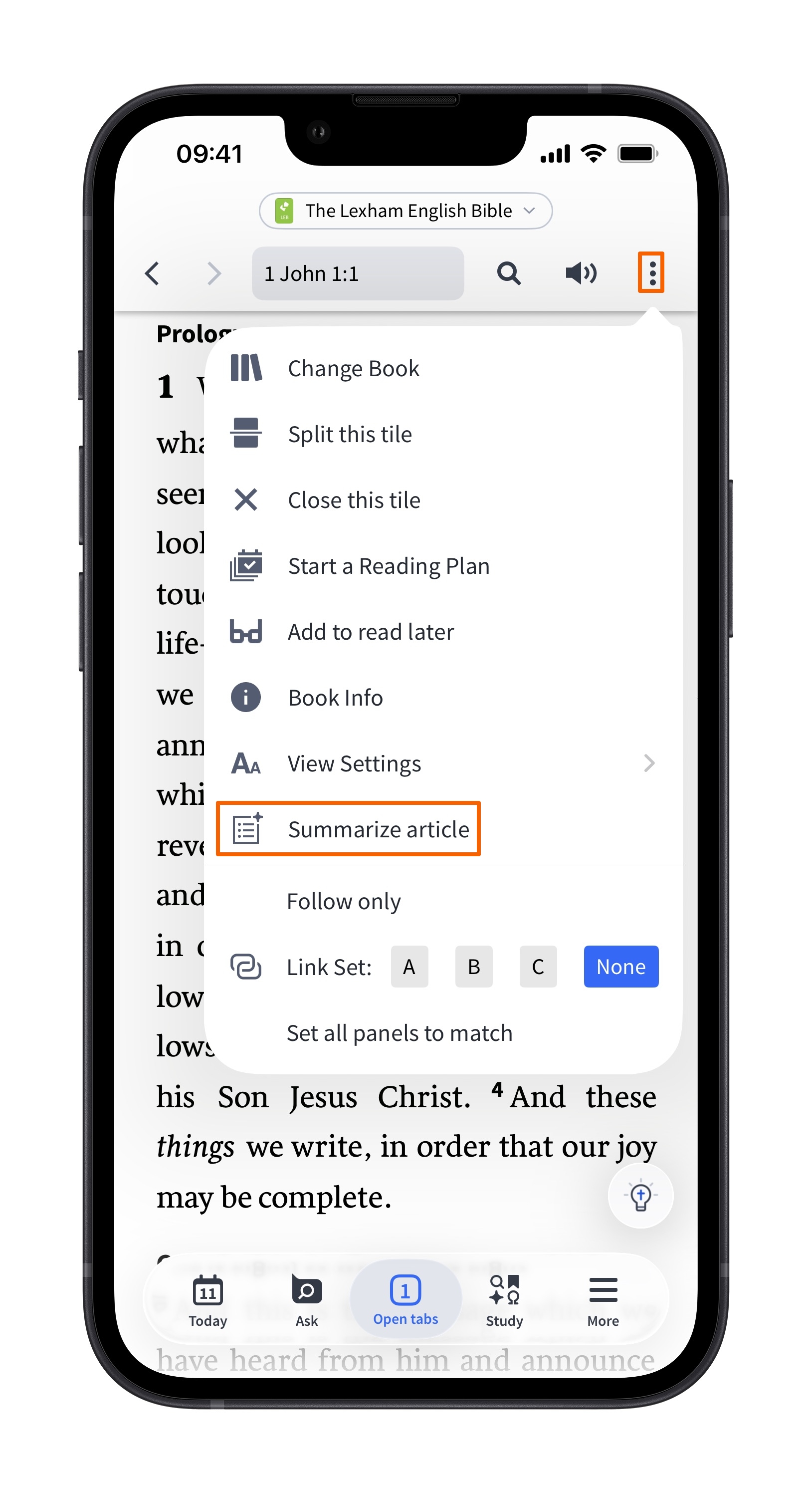 Select_summarize_from_action_menu__mobile_.JPEG