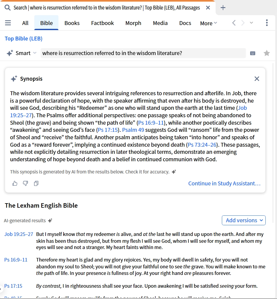 Smart Bible Search - Revelation In Wisdom (Desktop)