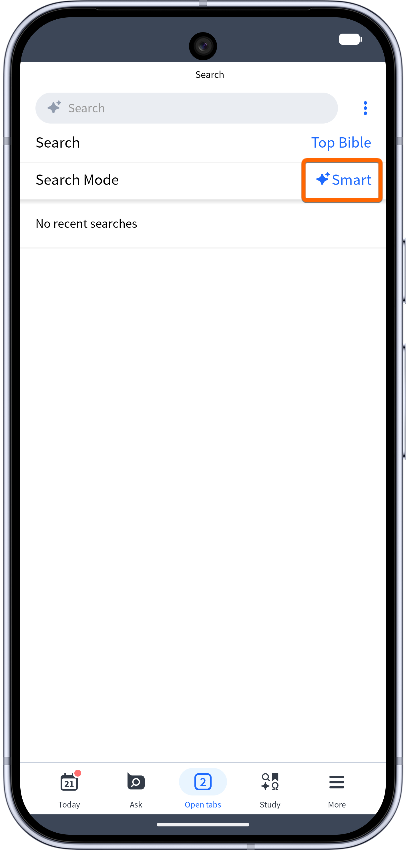 Mobile - Specify Bible Search