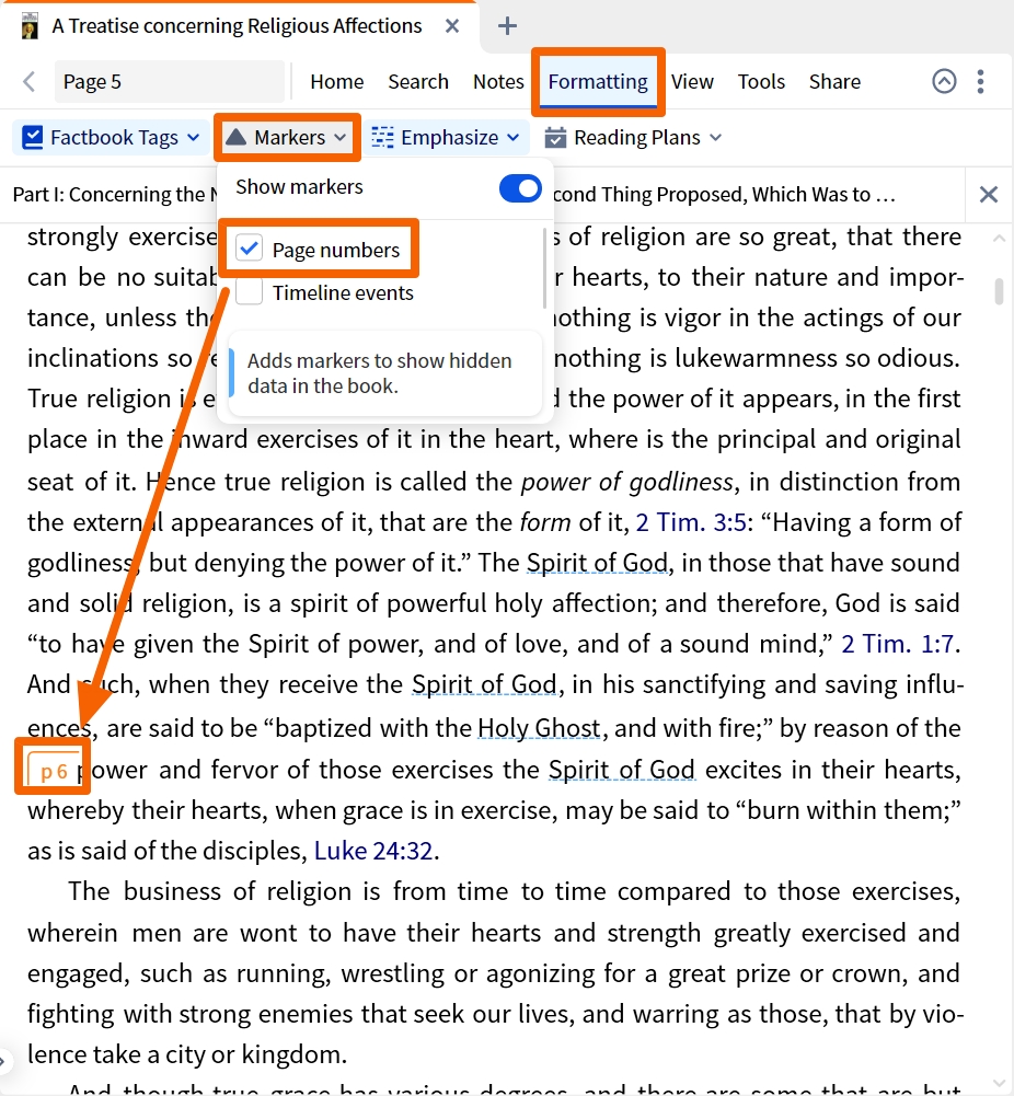 Viewing Page Number In Resource (Desktop)